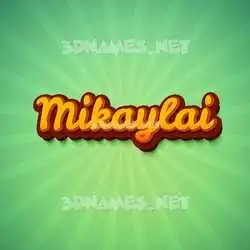 mikaylai in Green Rays style - 3D name wallpaper