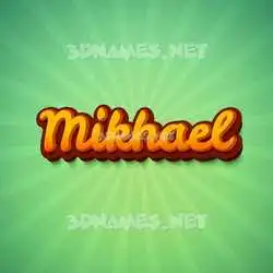 mikhael in Green Rays style - 3D name wallpaper