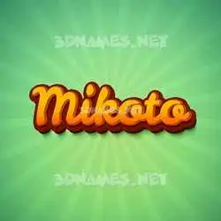 mikoto in Green Rays style - 3D name wallpaper