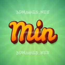 min in Green Rays style - 3D name wallpaper