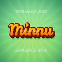 minnu in Green Rays style - 3D name wallpaper