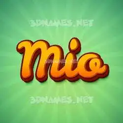 mio in Green Rays style - 3D name wallpaper