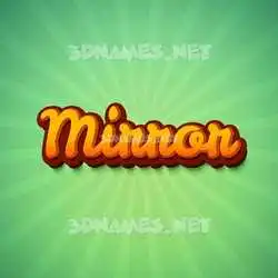 mirror in Green Rays style - 3D name wallpaper