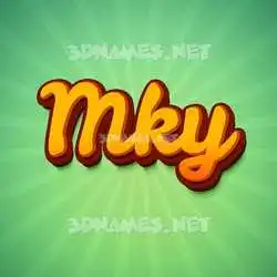 mky in Green Rays style - 3D name wallpaper