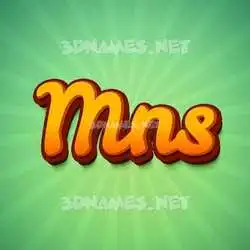 mns in Green Rays style - 3D name wallpaper
