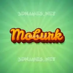 moburk in Green Rays style - 3D name wallpaper