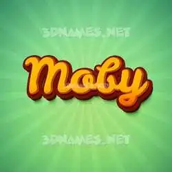 moby in Green Rays style - 3D name wallpaper