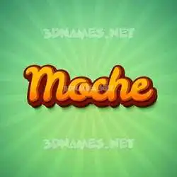 moche in Green Rays style - 3D name wallpaper