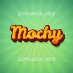 mochy in Green Rays style - 3D name wallpaper