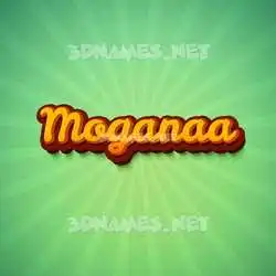 moganaa in Green Rays style - 3D name wallpaper