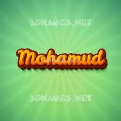 mohamud in Green Rays style - 3D name wallpaper