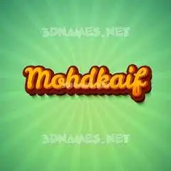 mohdkaif in Green Rays style - 3D name wallpaper