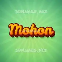 mohon in Green Rays style - 3D name wallpaper