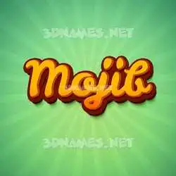 mojib in Green Rays style - 3D name wallpaper
