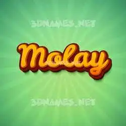 molay in Green Rays style - 3D name wallpaper