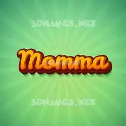 momma in Green Rays style - 3D name wallpaper