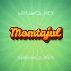 momtajul in Green Rays style - 3D name wallpaper