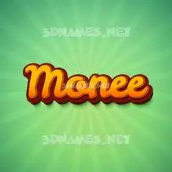 monee in Green Rays style - 3D name wallpaper