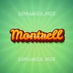 montrell in Green Rays style - 3D name wallpaper