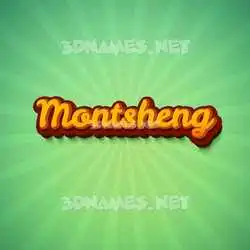 montsheng in Green Rays style - 3D name wallpaper