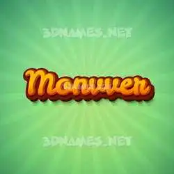 monvver in Green Rays style - 3D name wallpaper