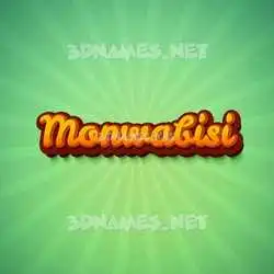 monwabisi in Green Rays style - 3D name wallpaper