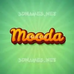 mooda in Green Rays style - 3D name wallpaper