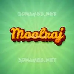 moolraj in Green Rays style - 3D name wallpaper