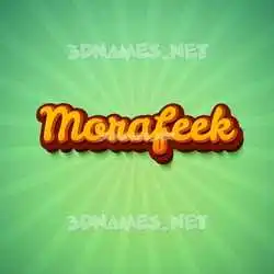morafeek in Green Rays style - 3D name wallpaper