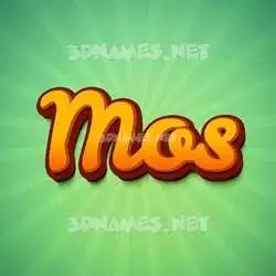 mos in Green Rays style - 3D name wallpaper