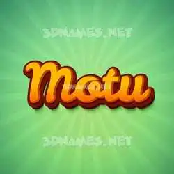motu in Green Rays style - 3D name wallpaper