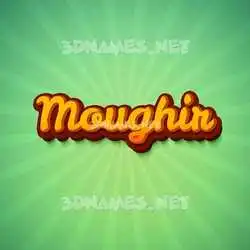 moughir in Green Rays style - 3D name wallpaper