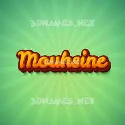 mouhsine in Green Rays style - 3D name wallpaper