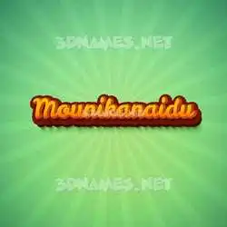 mounikanaidu in Green Rays style - 3D name wallpaper