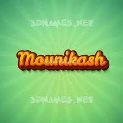 mounikash in Green Rays style - 3D name wallpaper