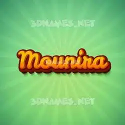 mounira in Green Rays style - 3D name wallpaper