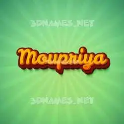 moupriya in Green Rays style - 3D name wallpaper