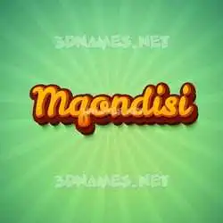 mqondisi in Green Rays style - 3D name wallpaper