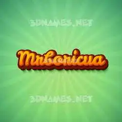 mrboricua in Green Rays style - 3D name wallpaper