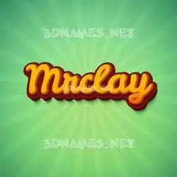 mrclay in Green Rays style - 3D name wallpaper