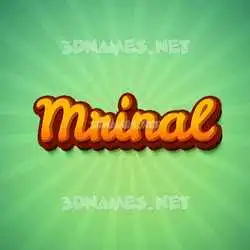mrinal in Green Rays style - 3D name wallpaper