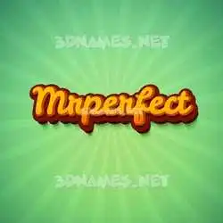 mrperfect in Green Rays style - 3D name wallpaper