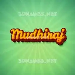 mudhiraj in Green Rays style - 3D name wallpaper