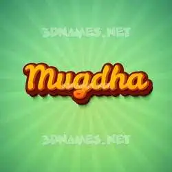 mugdha in Green Rays style - 3D name wallpaper
