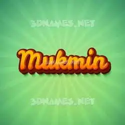 mukmin in Green Rays style - 3D name wallpaper