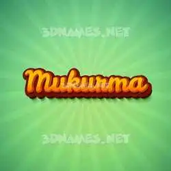 mukurma in Green Rays style - 3D name wallpaper