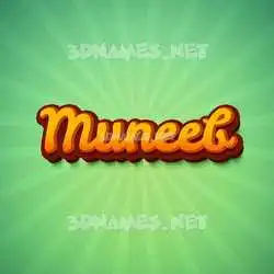 muneeb in Green Rays style - 3D name wallpaper
