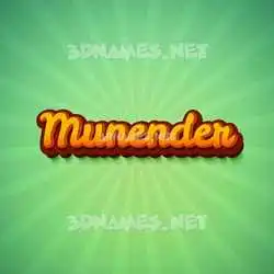 munender in Green Rays style - 3D name wallpaper
