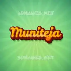 muniteja in Green Rays style - 3D name wallpaper