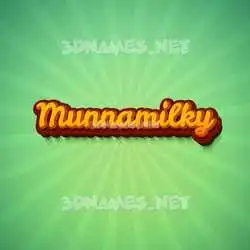 munnamilky in Green Rays style - 3D name wallpaper
